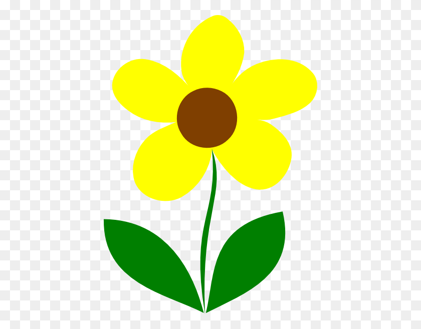 426x597 Желтый Цветок Стебель Картинки - Цветочный Клипарт