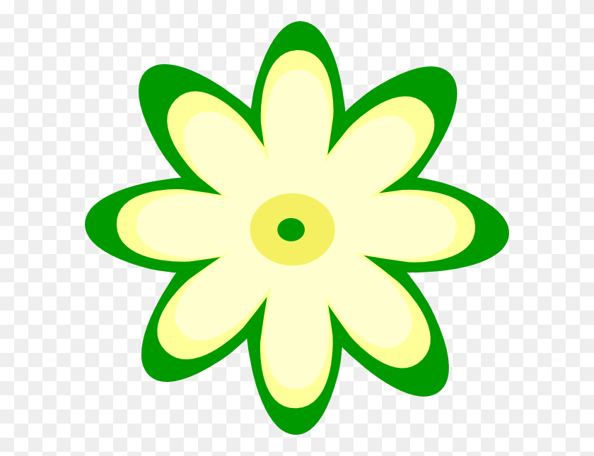 600x586 Yellow Flowers Png, Clip Art For Web - Green Flowers PNG