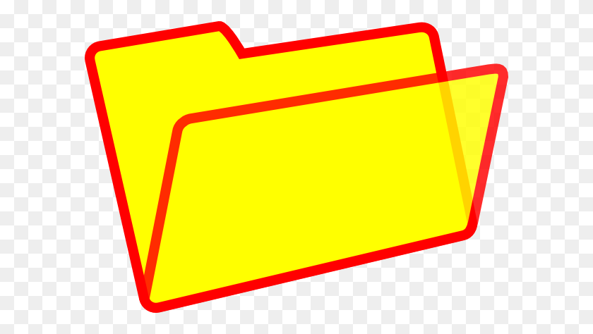600x414 Yellow Folder Clip Art - Yellow Folder Clipart