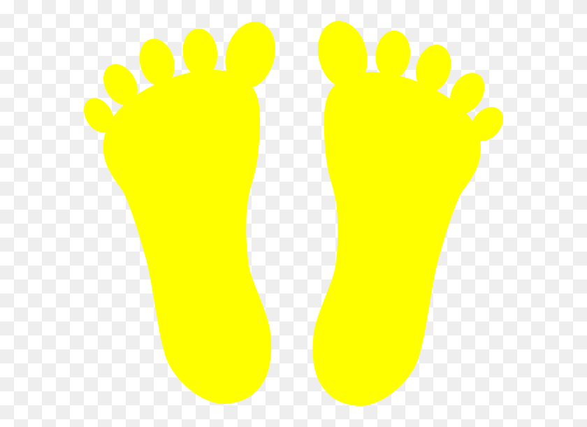 600x551 Yellow Footprints Clip Art - Free Baby Footprints Clipart