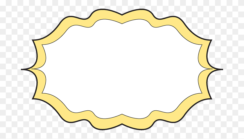 696x421 Yellow Frame Clipart, Explore Pictures - Scalloped Frame Clipart