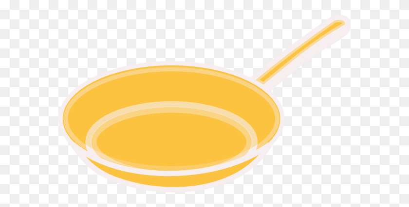600x367 Yellow Frying Pan Clip Art - Skillet Clipart