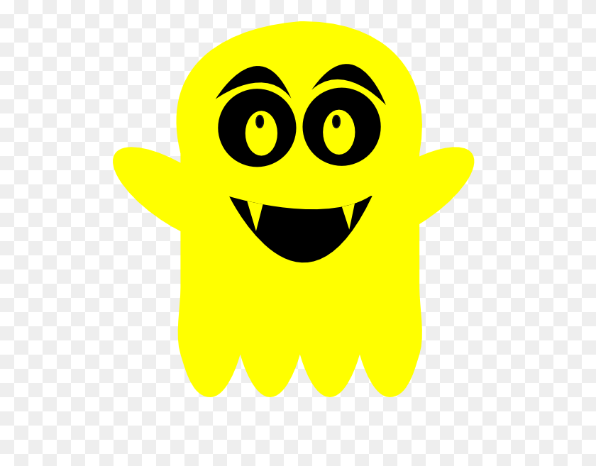 522x597 Yellow Ghost Clip Art - Ghost Clipart PNG