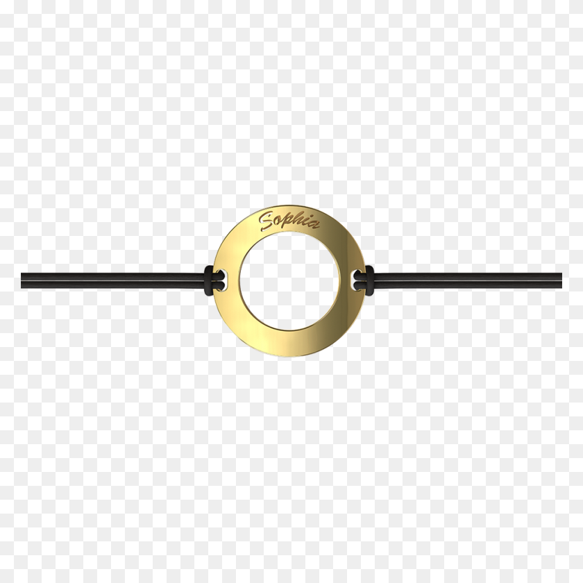 960x960 Yellow Gold Circle Of Life Cord Bracelet Ash Stone - Gold Circle PNG