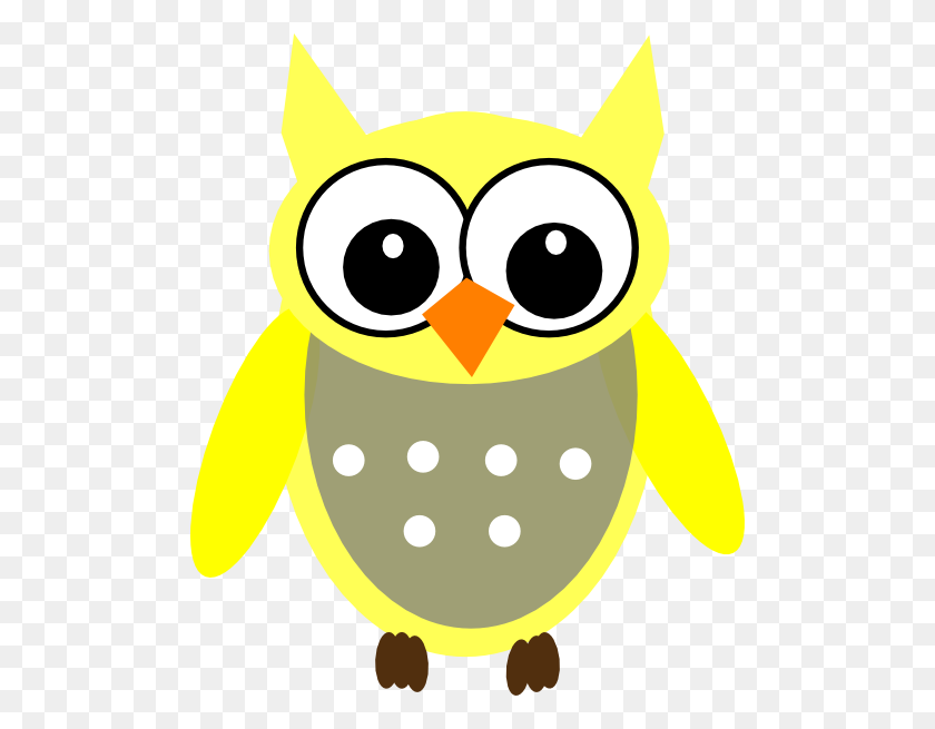 498x595 Yellow Gray Owl Clip Art - Crib Clipart