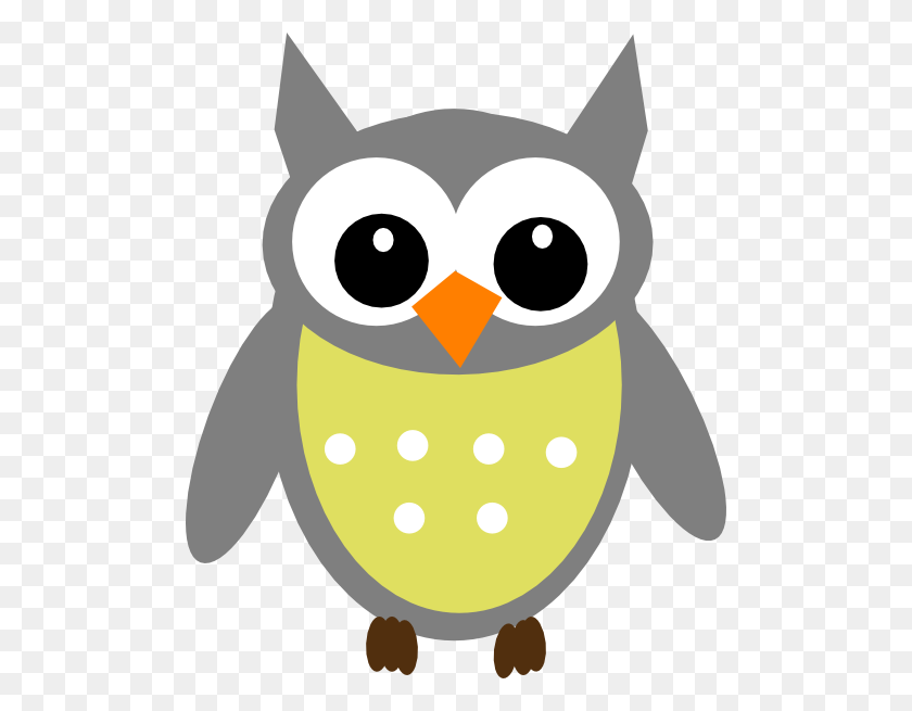 498x595 Yellow Gray Owl Png Clip Arts For Web - Owl Clipart PNG