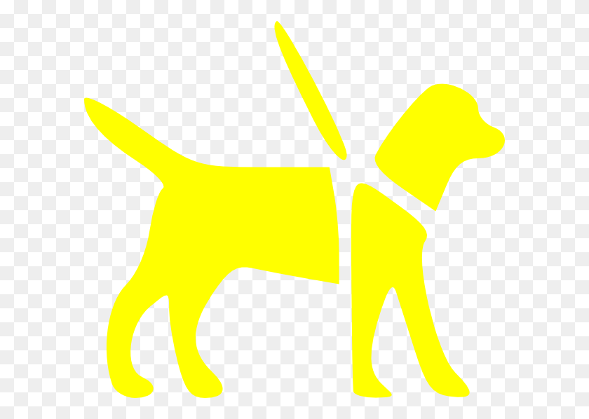 600x538 Yellow Guide Dog Clip Art - Cat Dog Clipart