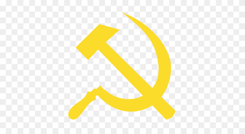 400x400 Yellow Hammer And Sickle In Red Circle Transparent Png - Yellow Circle PNG
