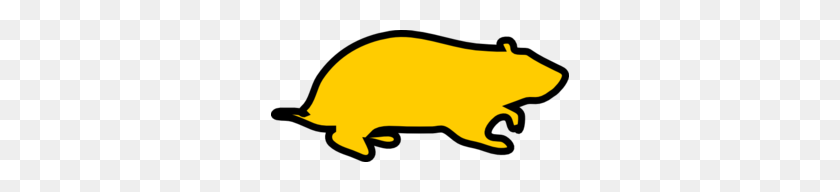 298x132 Yellow Hamster Clip Art - Hamster Clipart