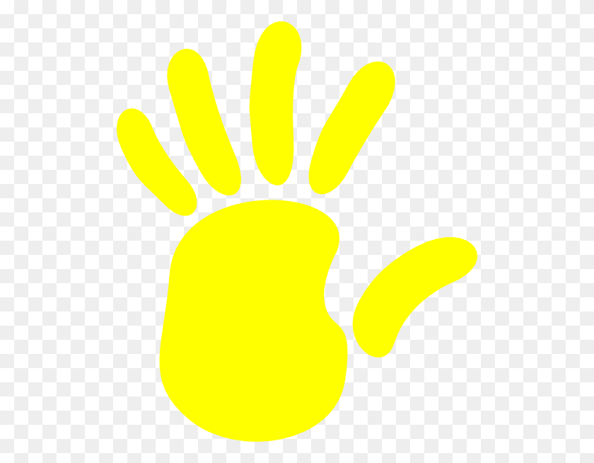 510x594 Yellow Hand Clip Art - Quiet Hands Clipart