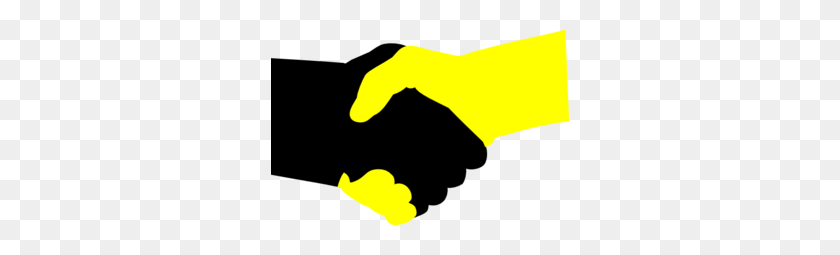 298x195 Yellow Hand Shake Clip Art - Free Handshake Clipart