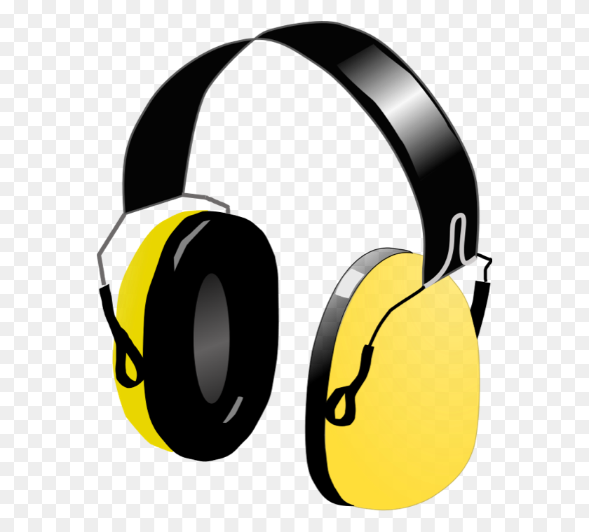 564x700 Yellow Headphones Clip Art - To Get Up Clipart