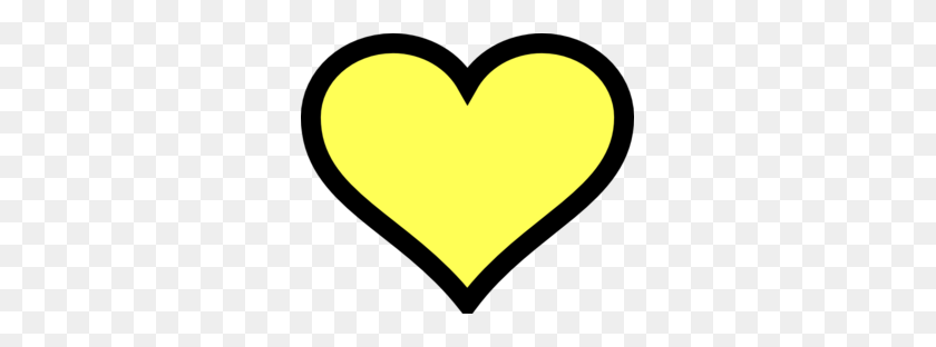 299x252 Yellow Heart Clip Art - Heart Clipart