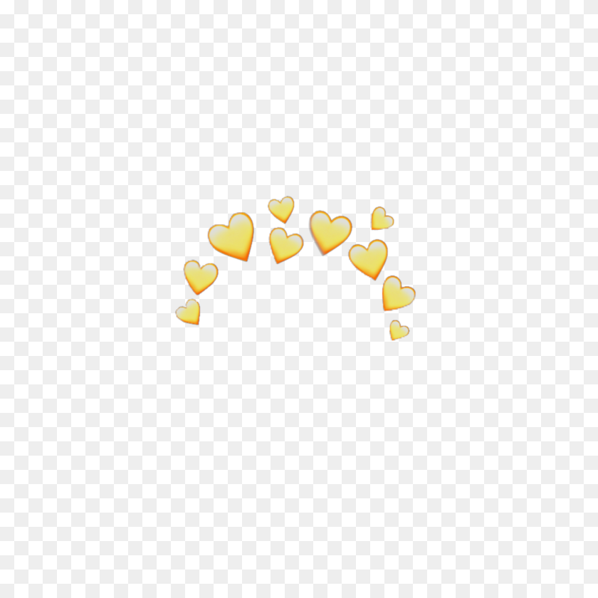 1773x1773 Yellow Heart Crown Heartcrown Emoji Iphone Random Stick - Yellow Heart Clipart