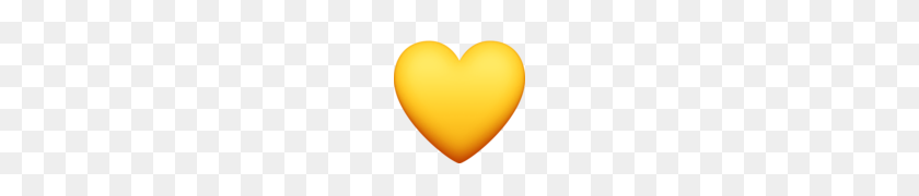 120x120 Corazón Amarillo Emoji - Instagram Corazón Png