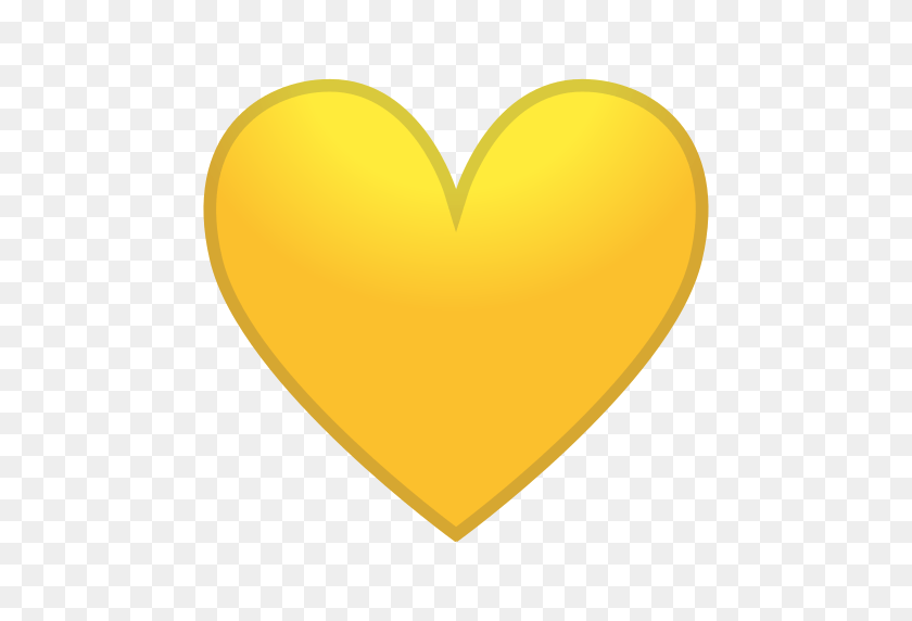 512x512 Желтое Сердце Смайлики С Картинками От А До Я - Желтое Сердце Смайлики Png
