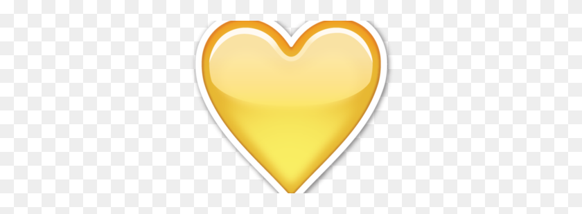 300x250 Emoji De Corazón Amarillo Png Image - Emoji De Corazón Amarillo Png