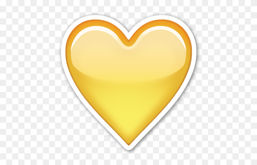480x478 Yellow Heart Hearts Heart, Yellow And Emoji - Fist Pump Clipart