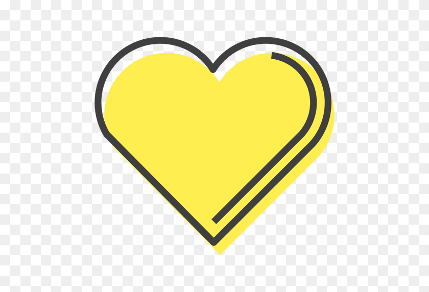 512x512 Желтое Сердце Логотипы - Желтое Сердце Emoji Png