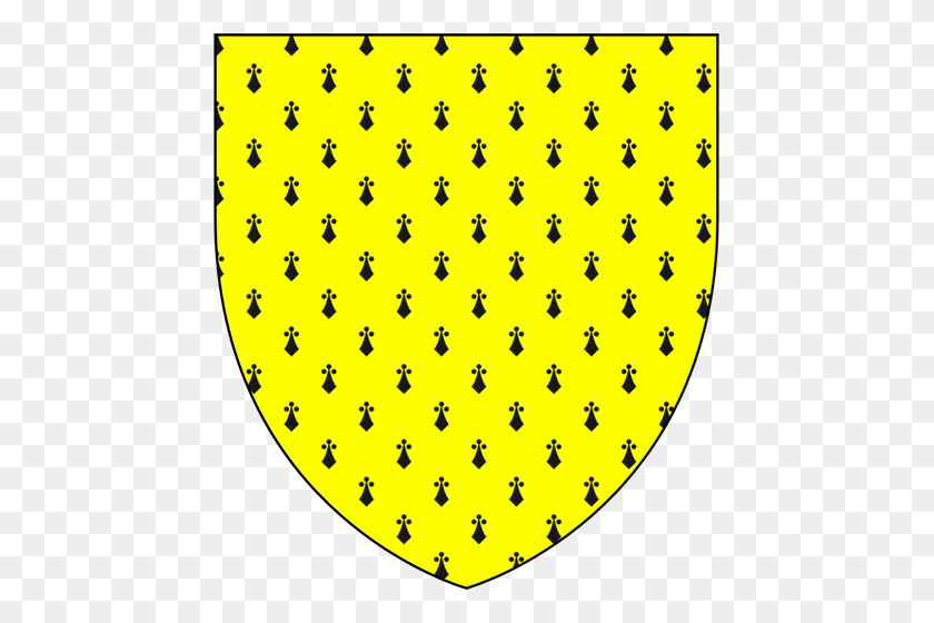 455x500 Yellow Heraldic Shield Vector Image - Heraldry Clipart