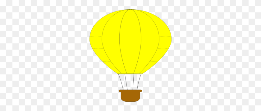 264x298 Yellow Hot Air Balloon Clip Art - Yellow Balloon Clipart