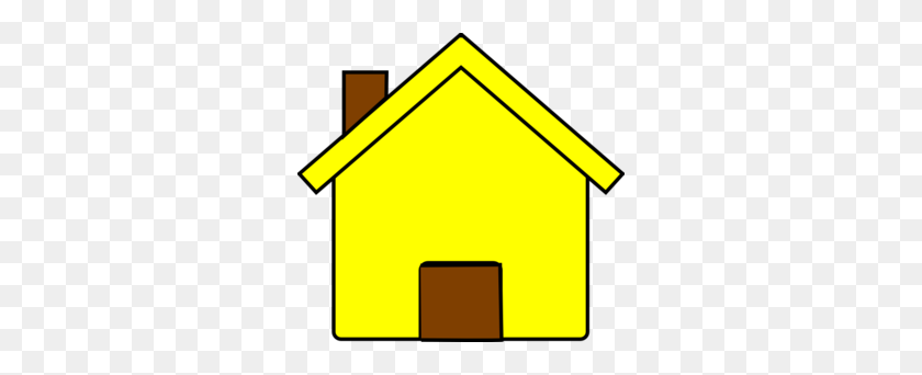298x282 Yellow House Clip Art - Sign Frame Clipart