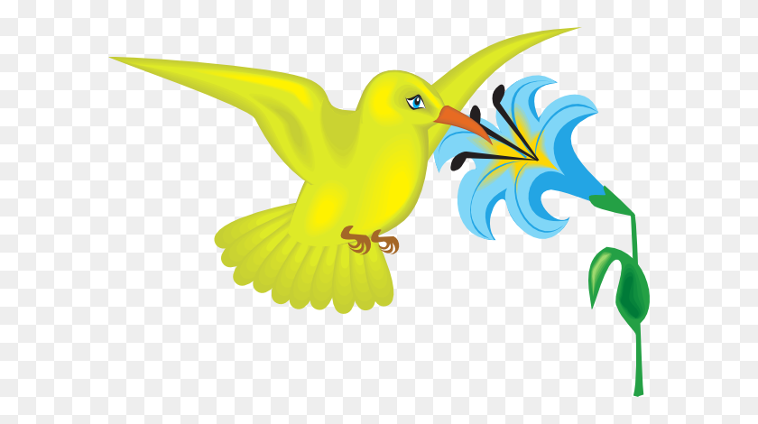 600x410 Yellow Hummingbird Clipart, Explore Pictures - Yellow Bird Clipart