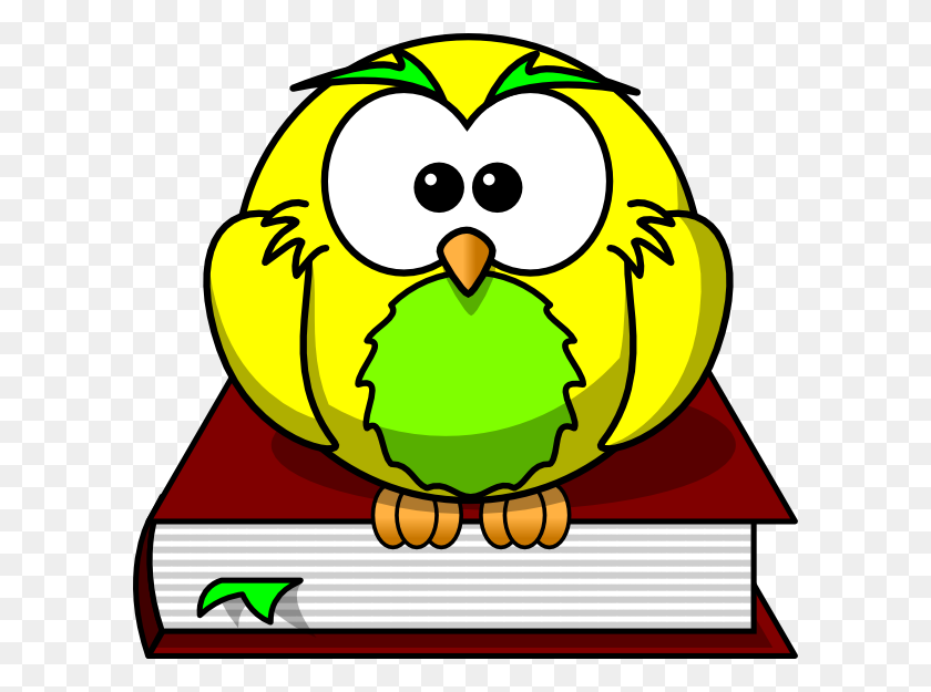 600x565 Yellow Intelligent Owl Clip Art - Intelligent Clipart