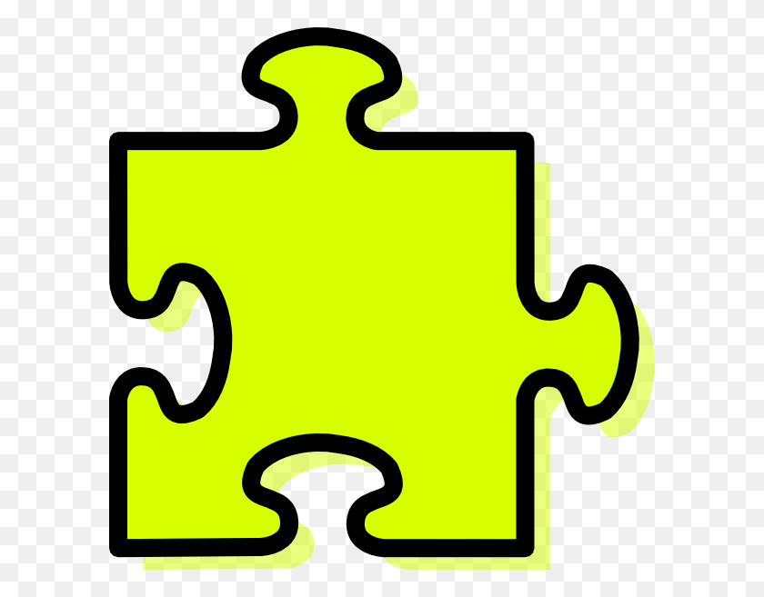600x597 Yellow Jigsaw Piece Clip Art - Banner Shape Clipart