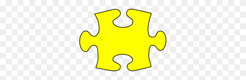 297x213 Yellow Jigsaw Puzzle Piece Large Clip Art - Slinky Clipart