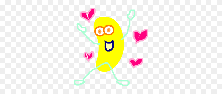 282x298 Yellow Jumping Jelly Bean Clip Art - Jelly Bean PNG
