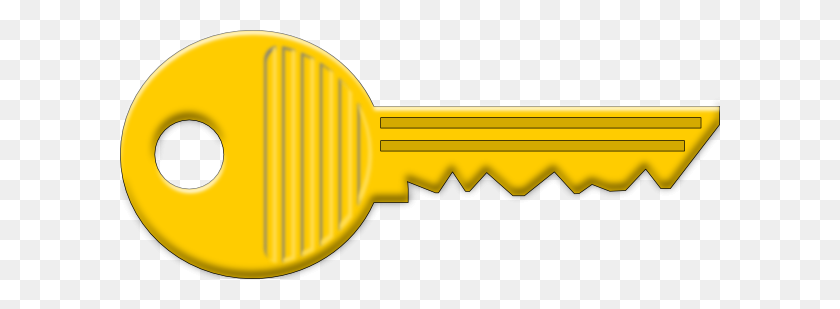 600x249 Yellow Key Clip Art Free Vector - Key Clipart