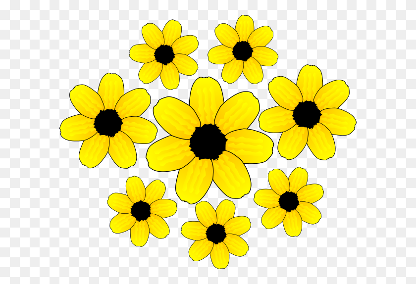 600x514 Yellow Leaf Flower Png Clip Arts For Web - Black Eyed Susan Clipart