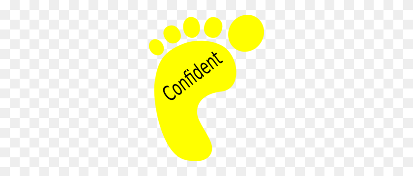 234x298 Yellow Left Foot Confident Clip Art - Confidence Clipart
