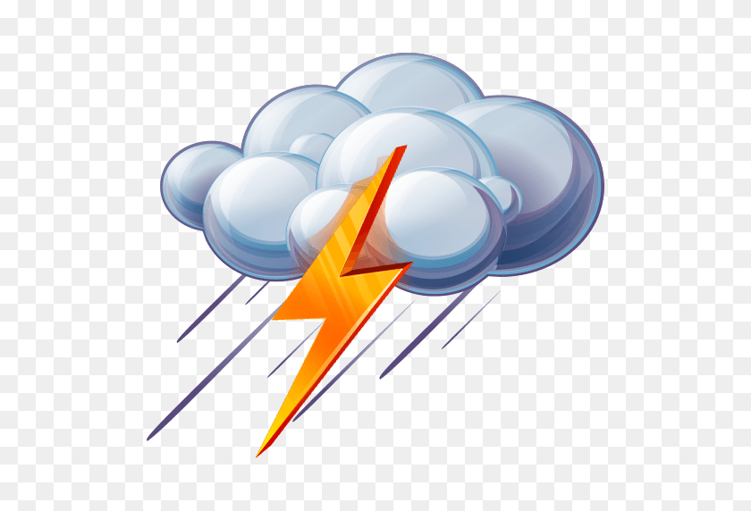 512x512 Yellow Lightning Electricity Bolt Thunder Lightning - Thunder Cloud Clipart