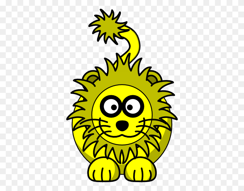 384x598 Yellow Lion Clip Art - Lion Clipart