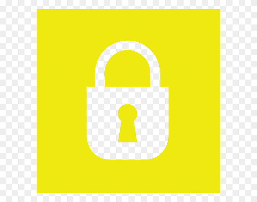 600x600 Yellow Lock Icon Clip Arts Download - Lock PNG