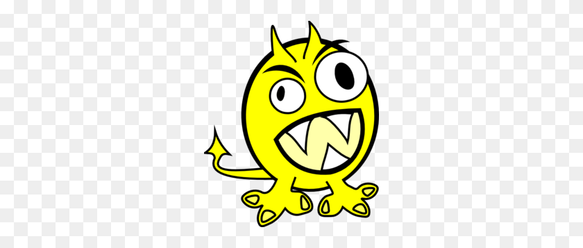 252x297 Yellow Monster Clip Art - Monster Mouth Clipart