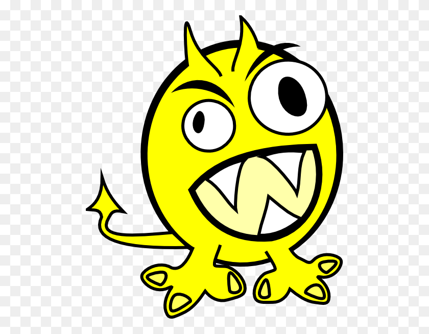 504x594 Yellow Monster Clip Art - Free Monster Clipart