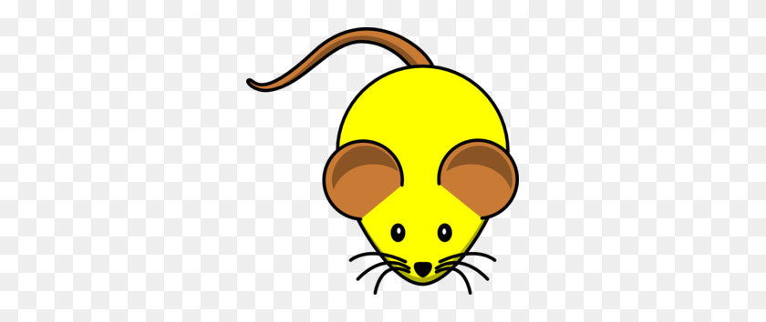 299x294 Yellow Mouse W Brown Ears Png, Clip Art For Web - Yellow Fish Clipart
