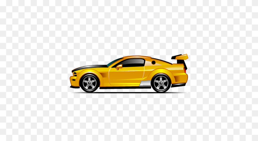 400x400 Yellow Muscle Car Icon Png - Muscle Car PNG