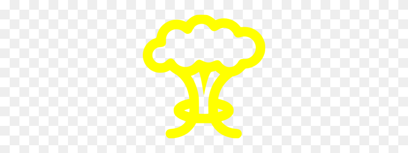 256x256 Yellow Mushroom Cloud Icon - Mushroom Cloud PNG