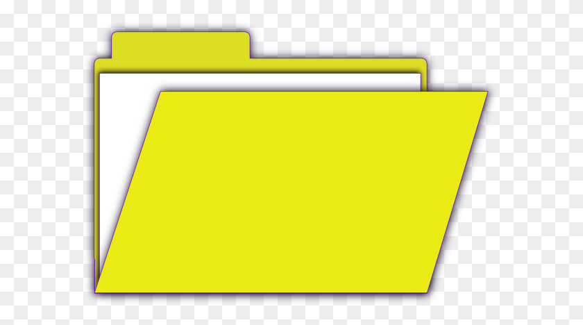 600x408 Желтый Открытый Картинки - Желтая Папка Клипарт