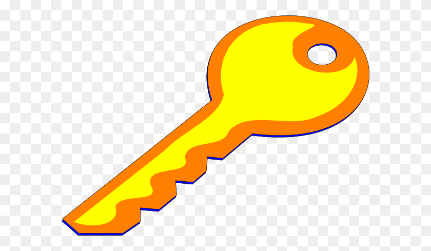 600x429 Yellow Orange Key Clip Art - Key Clipart