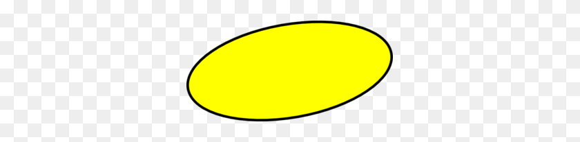 299x147 Yellow Oval Clip Art - Oval Shape Clipart