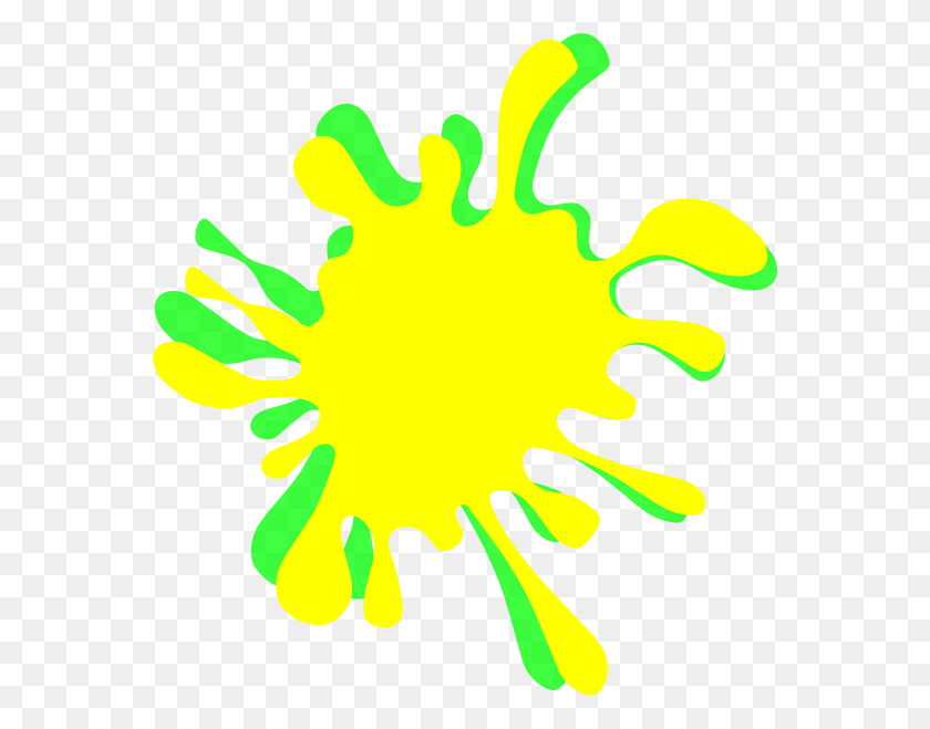 564x599 Yellow Paint Splatter Clip Art Free Image - Paint Splatter Clip Art