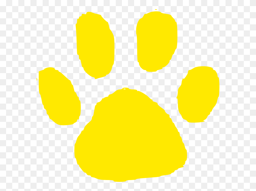 600x567 Yellow Paw Print Clipart Clip Art Images - Year Of The Dog Clipart