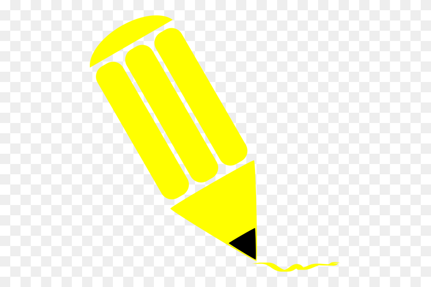 490x500 Yellow Pencil Clip Art - Sharp Pencil Clipart