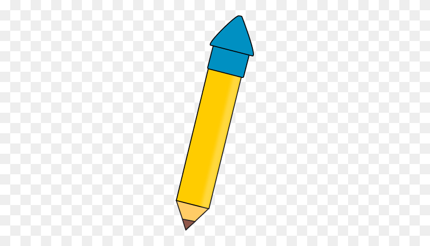 153x420 Yellow Pencil Yellow Pencil Clip Art School Clipart - Sharp Pencil Clipart