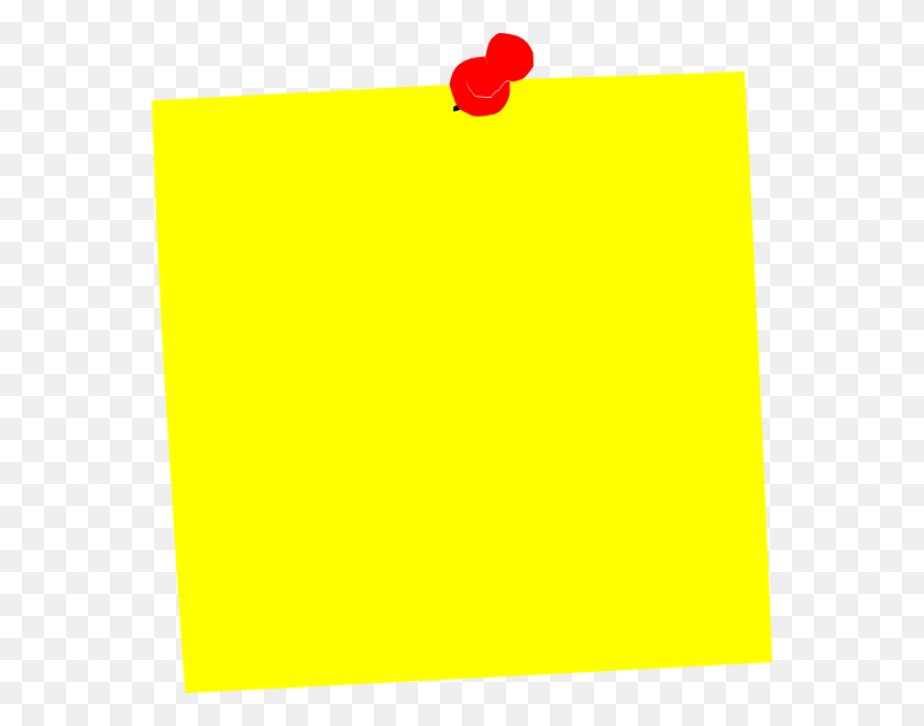 564x600 Yellow Post It Clip Art - Post It Clipart